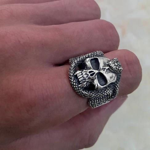 Chevalière Serpent Homme l Snake Temple