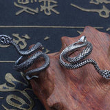 Bague Serpent Fine l Snake Temple
