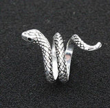 Bague Serpent Fine Acier l Snake Temple