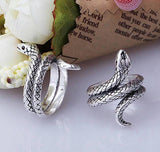 Bague Serpent Fine Acier l Snake Temple