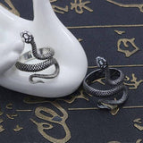 Bague Serpent Fine Acier l Snake Temple