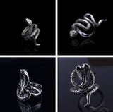 Grande Bague Serpent Acier l Snake Temple