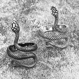Bague Serpent Fine Acier l Snake Temple