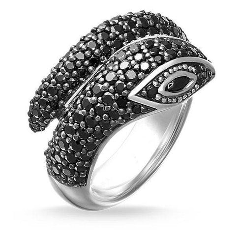 Bague Argent Ouroboros Homme l Snake Temple - Main Image