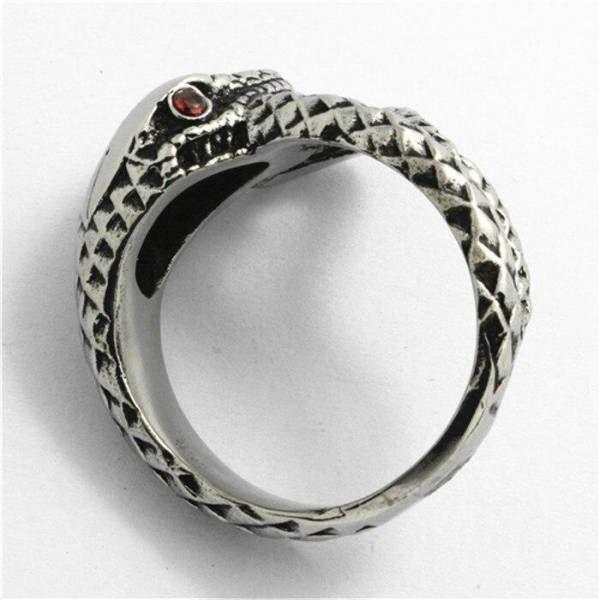 Bague Serpent Anneau Ouroboros (Acier) - Main Image