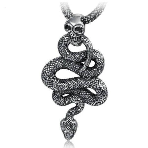 Collier Serpent Argent l Snake Temple