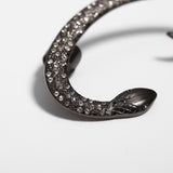 Boucle d'Oreille Serpent Mamba Noir (Zirconium)