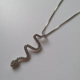 Collier Serpent Couleuvre Valentine (Zirconium)