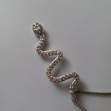 Collier Serpent Couleuvre Valentine (Zirconium)