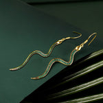 Boucle d'Oreille Serpent Vert Créole (Zirconium)