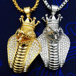 Collier Serpent Cobra Royaliste d'Argent (Acier)